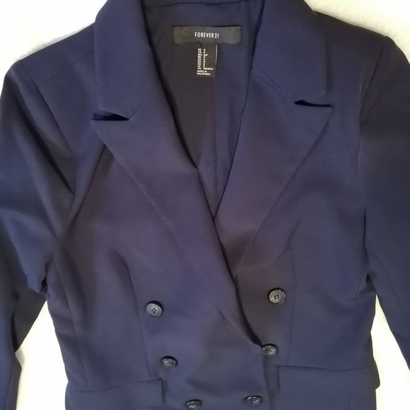 Forever 21, navy blue double-breasted blazer - Picture 10 of 13